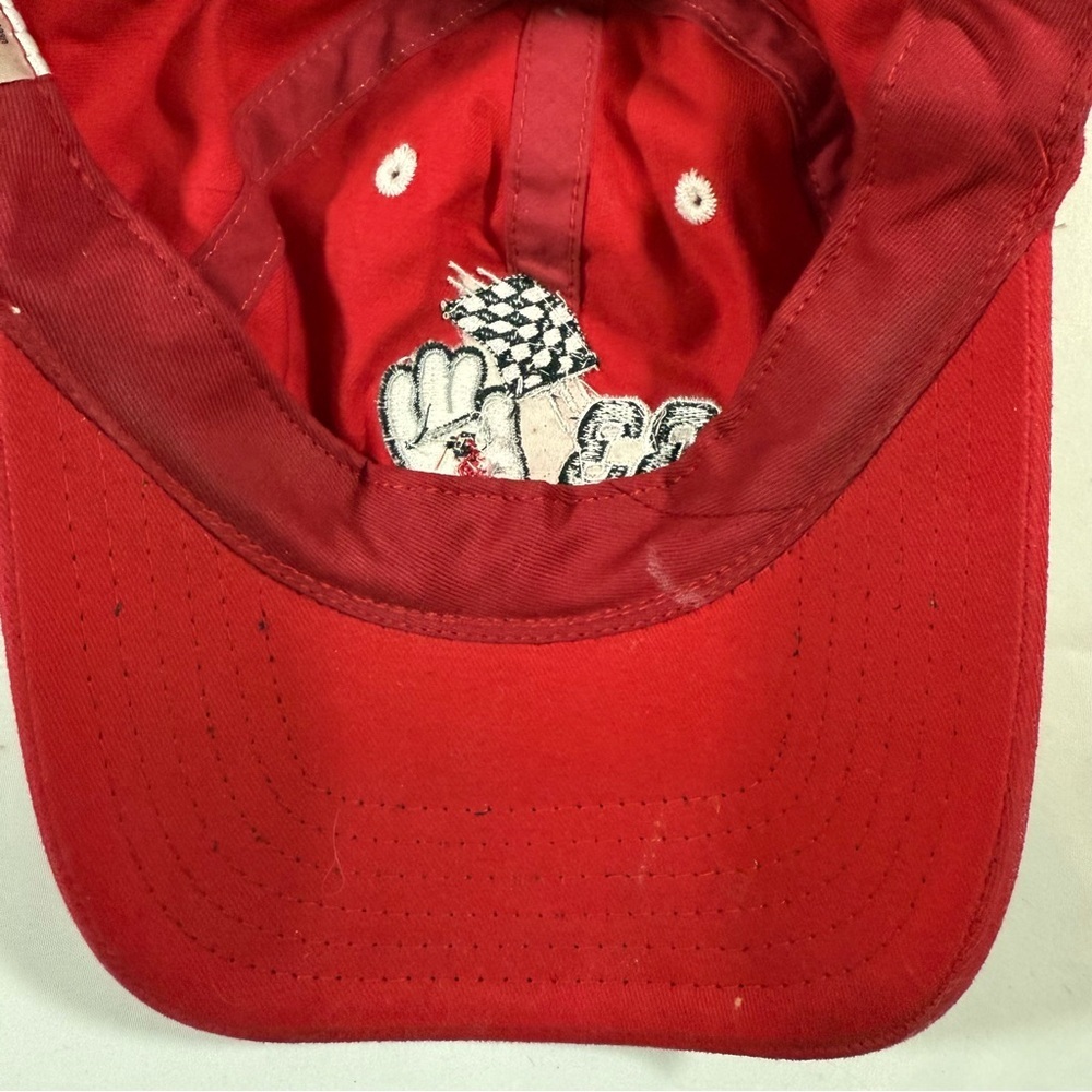 Men's Red Embroidered Racing Hat - Picture 6 of 8